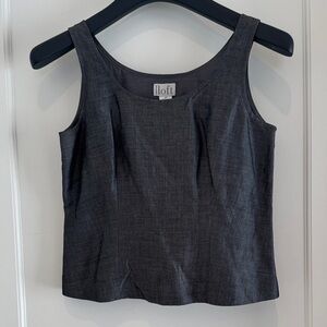 LOFT Women's Charcoal Grey Tank Top, Lined - Sz 2P